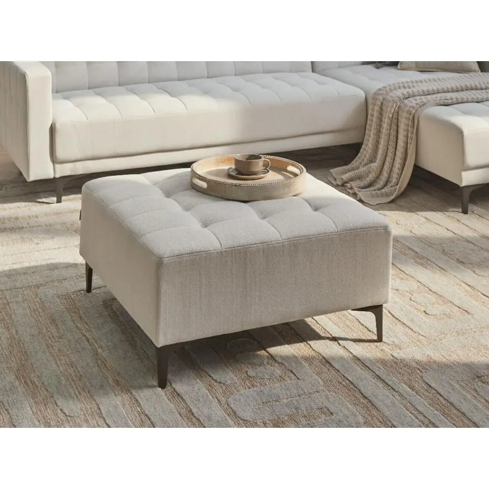 ABERDEEN - Ottomaan - Off-white - Stof