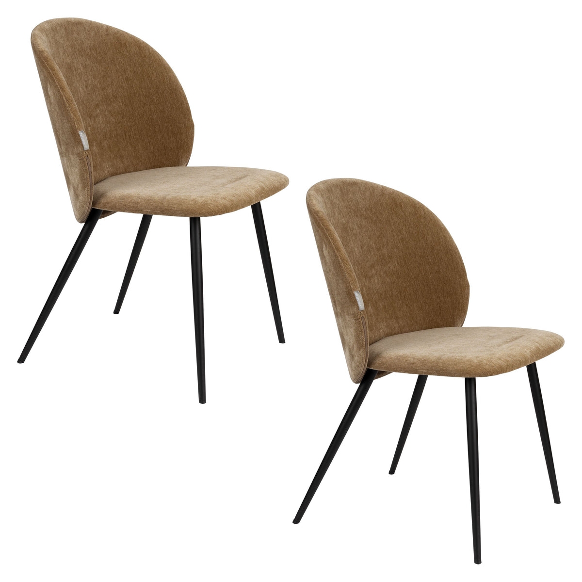 Zuiver Cozy Eetkamerstoelen Mosterd - Set van 2
