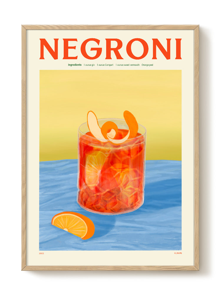 Elin PK - Negroni - PSTR studio Kunst Poster