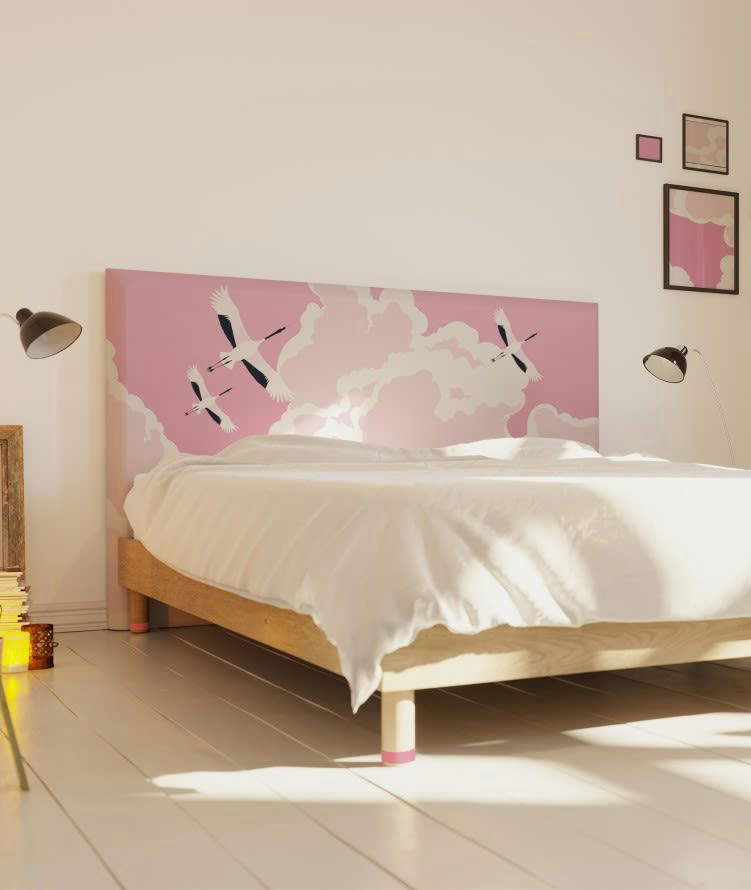 MOMENTS SUSPENDUS - Tête de lit avec housse Rose 180 cm