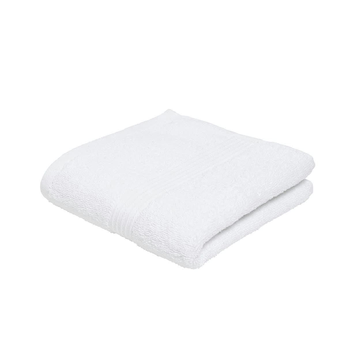 MEVAK BAÑO - Serviette de bain uni en coton blanc 50x90