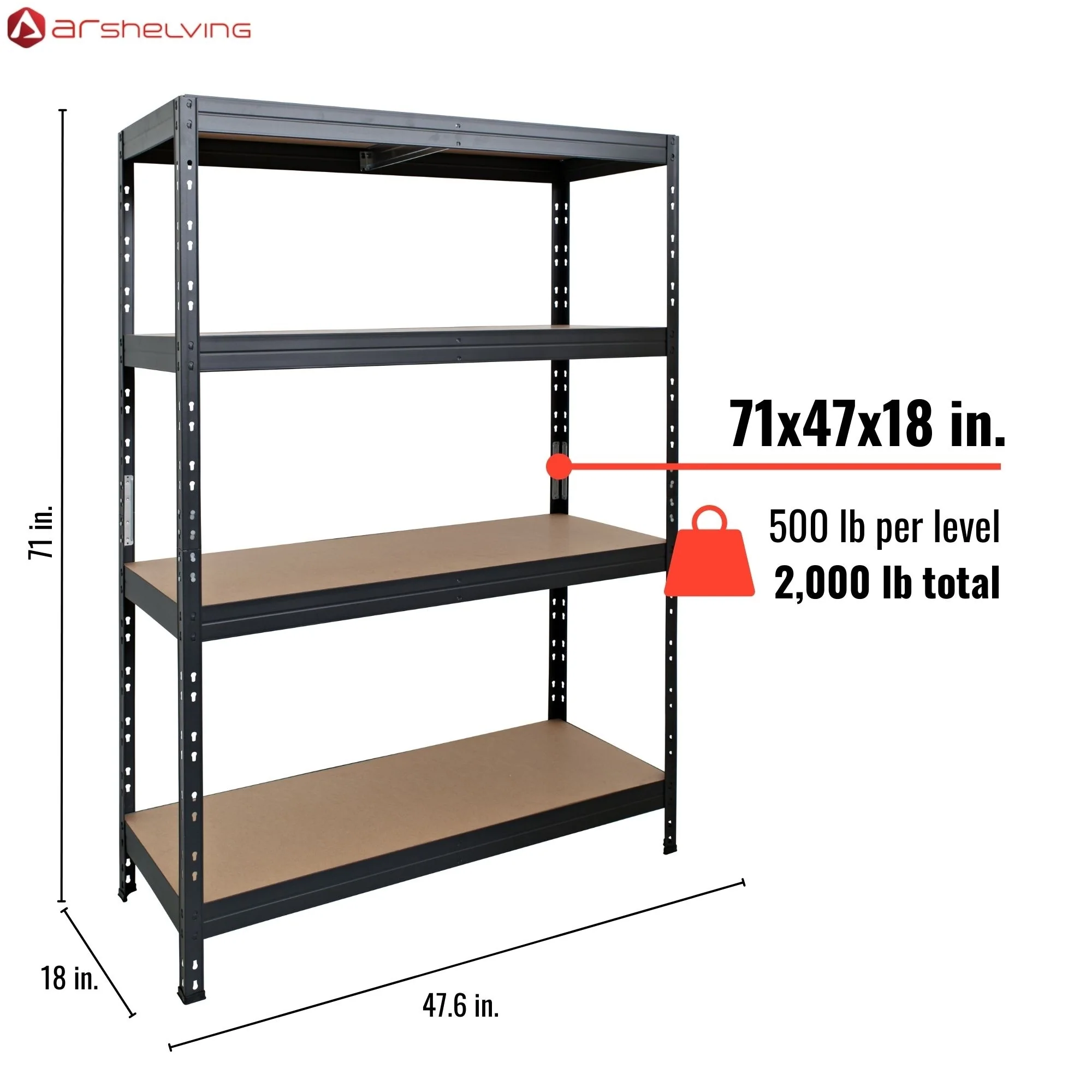 Ar Shelving Versatile Combinable Storage Collection for Garage, Home and Commercial