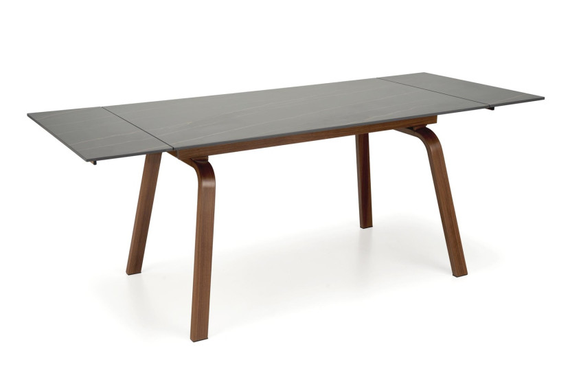 Stół rozkładany LOZANO 140(200)x82 czarny marmur/orzech