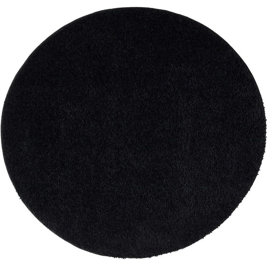 SOFTY - Tapis à poils longs rond SOFTY noir anthracite 160x160cm