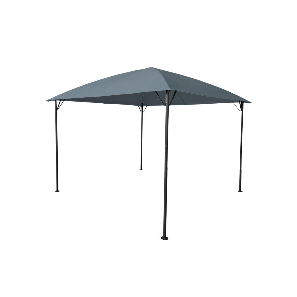 Tonnelle carrée Noumea 9m&sup2; gris anthracite 300x300xH260cm