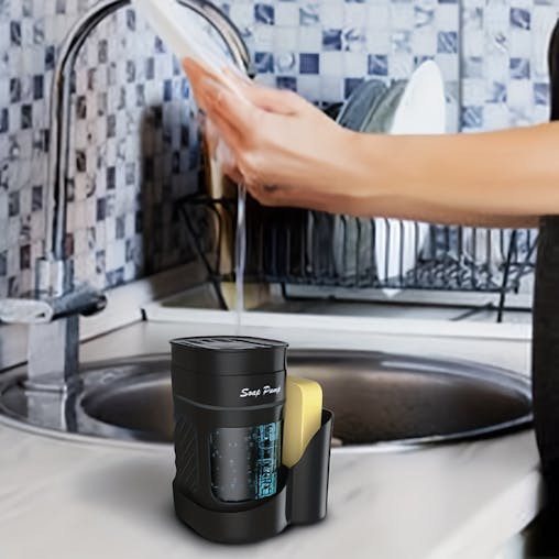 NNETM Oval Soap Dispenser with Sponge Holder