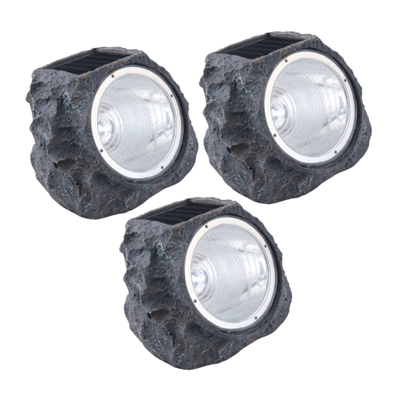 Lampe LED solaire grise 4 x 0,06 W 3 pièces EGLO