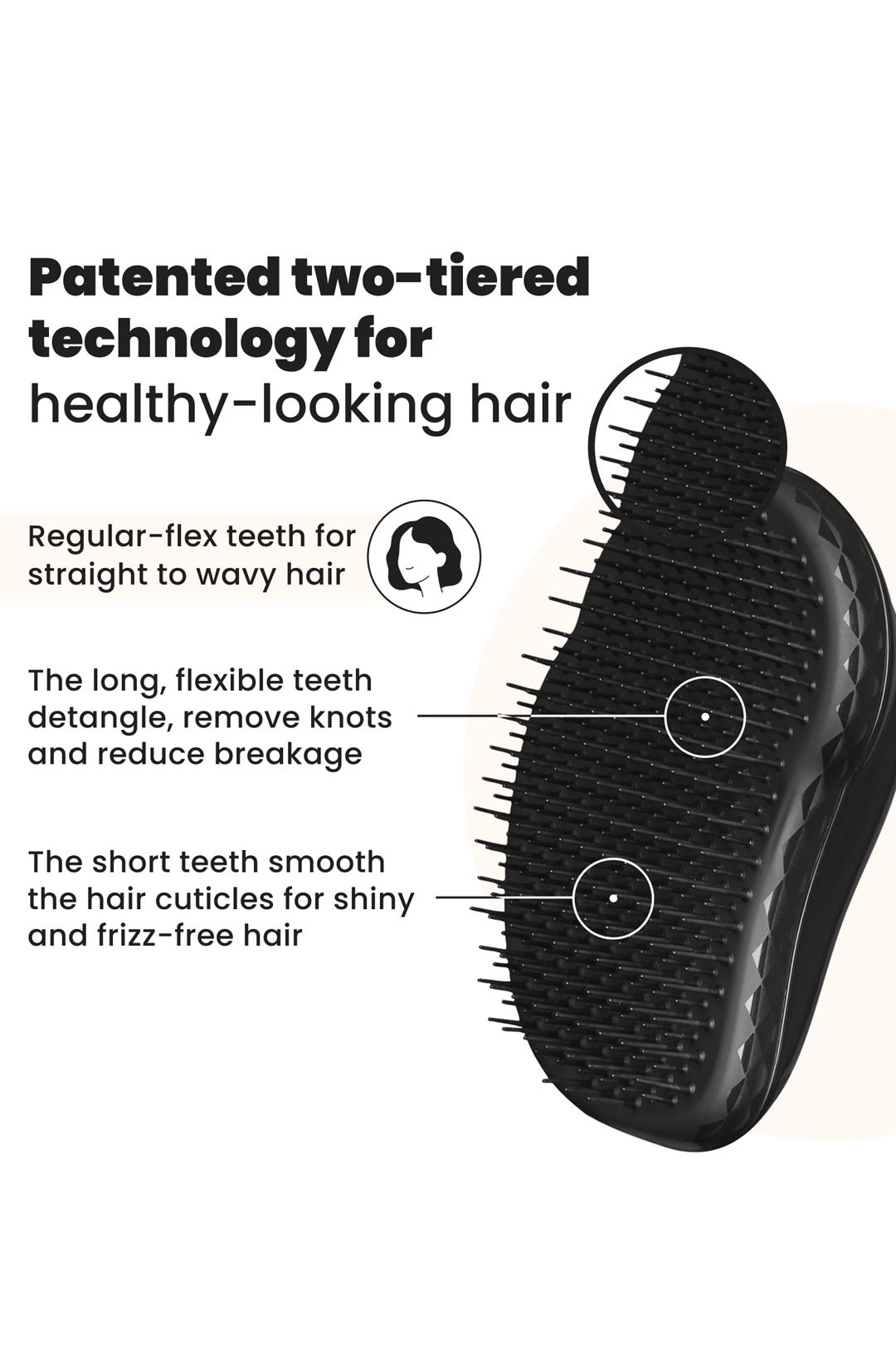 Tangle Teezer The Original Detangling Hairbrush - Panther Black