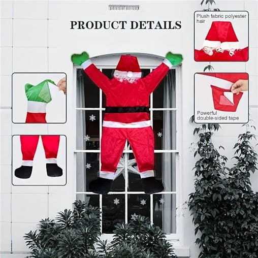 NNETM The Jolly Ascent: Santa Claus Climbing Christmas Cheer