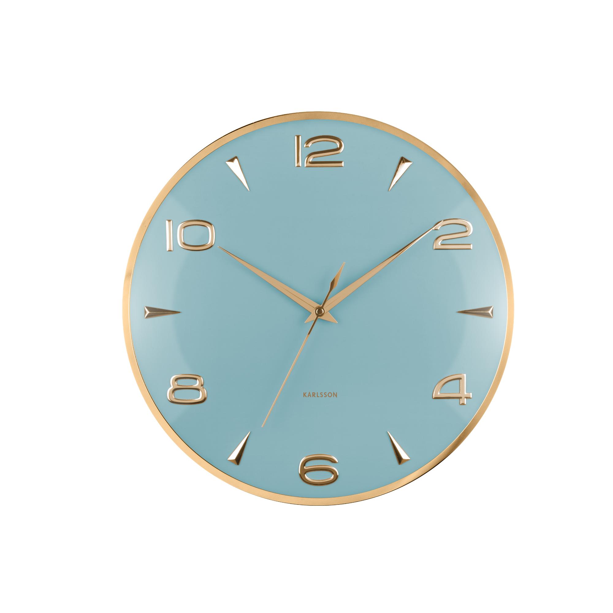 Karlsson wandklok Sienna Glow - blauw - Ø40.6cm