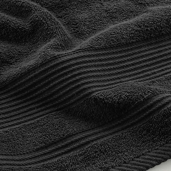 Drap de douche 70 x 130 cm eponge unie tendresse Noir