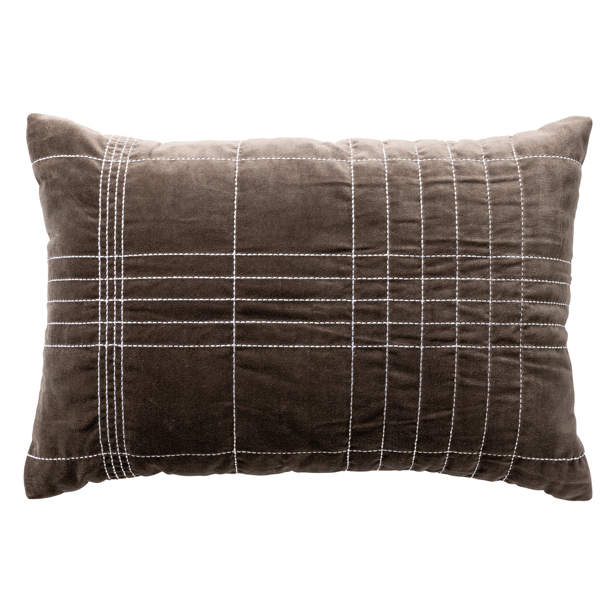 SELAH - sierkussen 40x60 cm - velvet - 100% katoen - taupe
