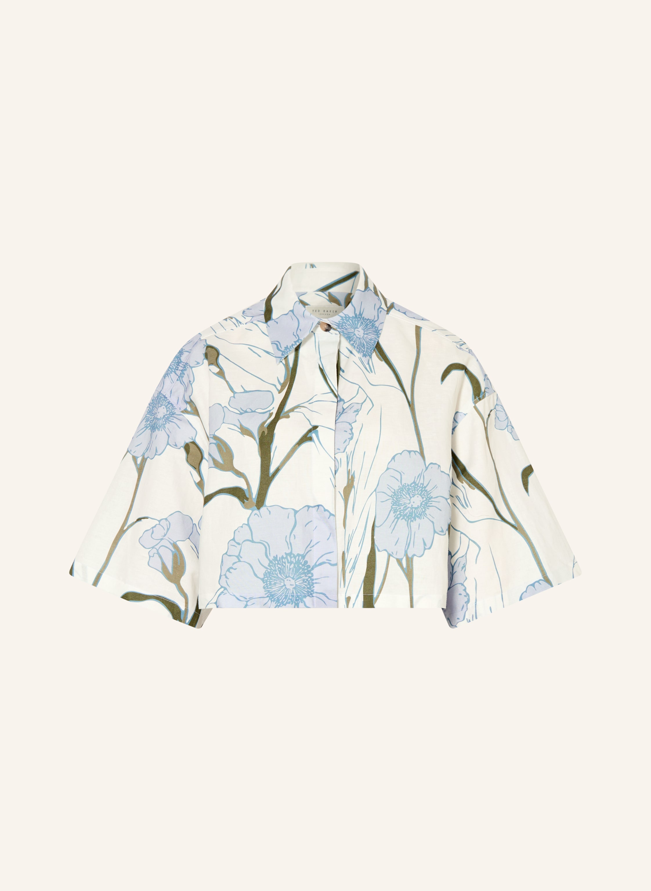 TED BAKER Cropped-Bluse BARA mit Leinen und 3/4-Arm