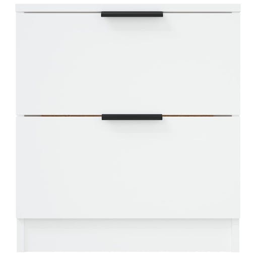NNEVL Bedside Cabinets 2 pcs White Engineered Wood