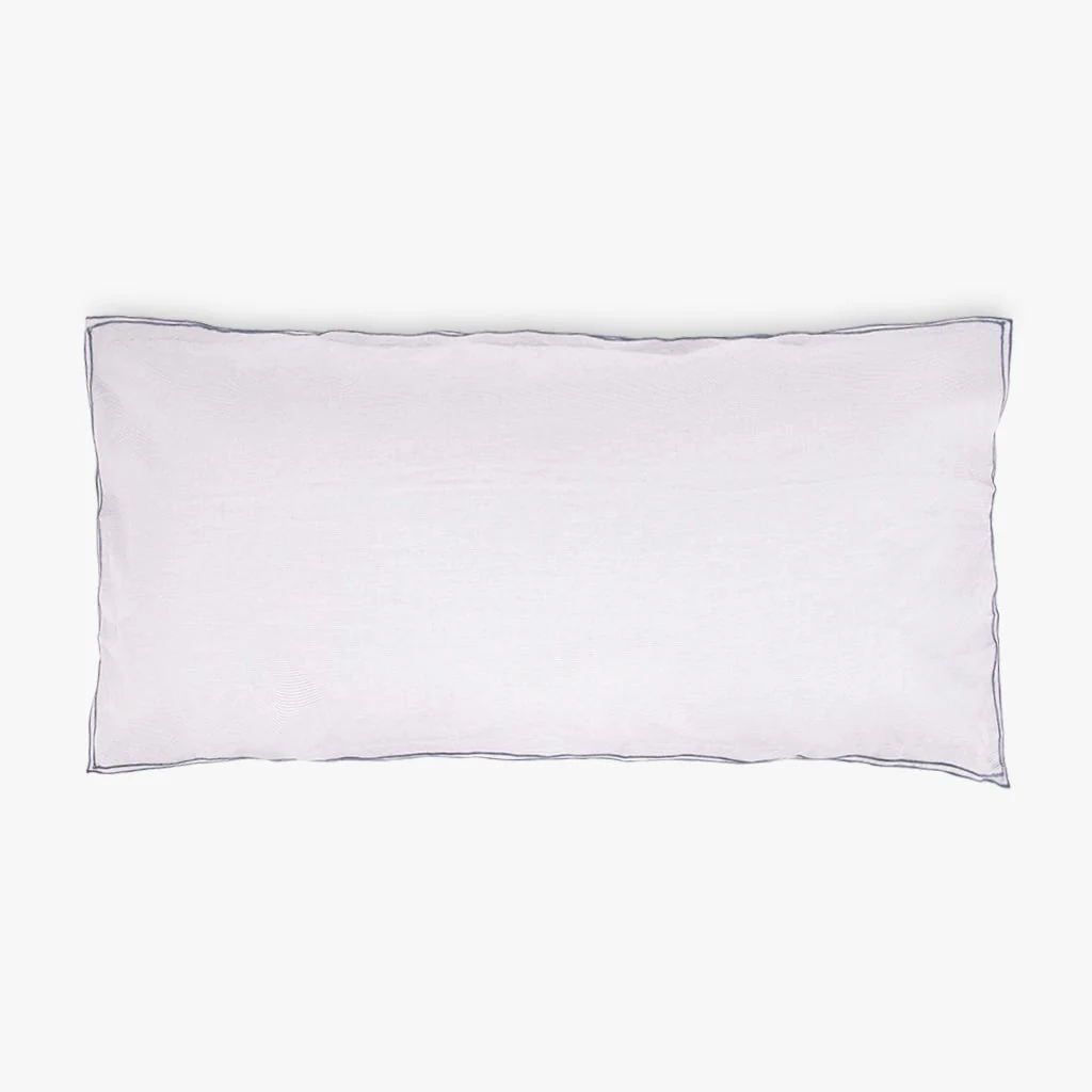 Fronha de algodão riscas azul 45x90cm GRÀCIA