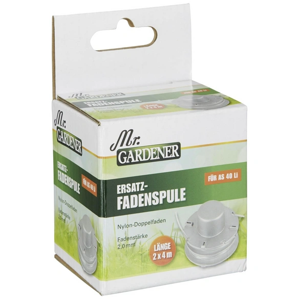 Fadenspule, Fadenlänge: 4 m, Kunststoff/nylon, grau/transparent