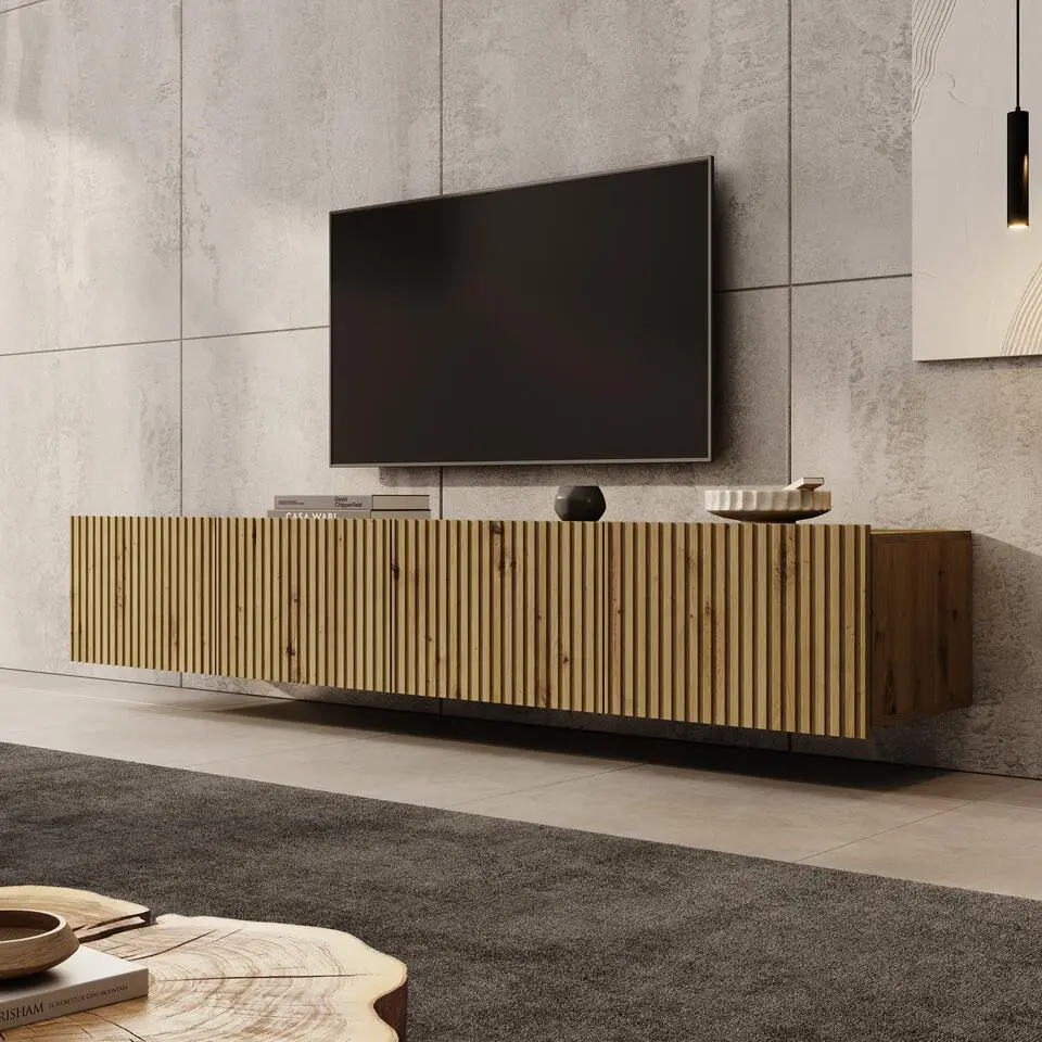 Meubella - TV-Meubel Kenderes - Eiken - 200 cm