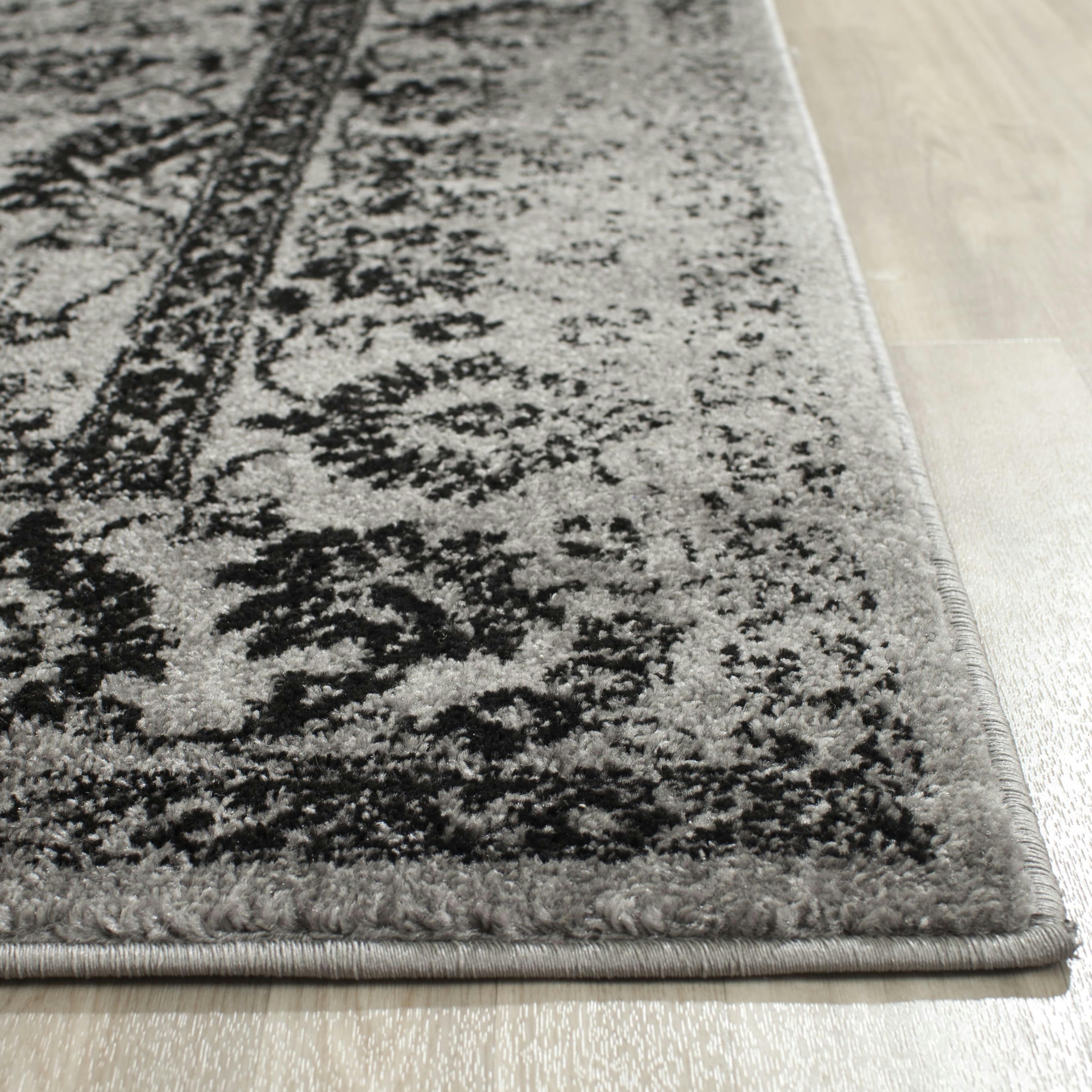ADIRONDACK - Tapis de salon interieur en gris & noir, 76 x 244 cm