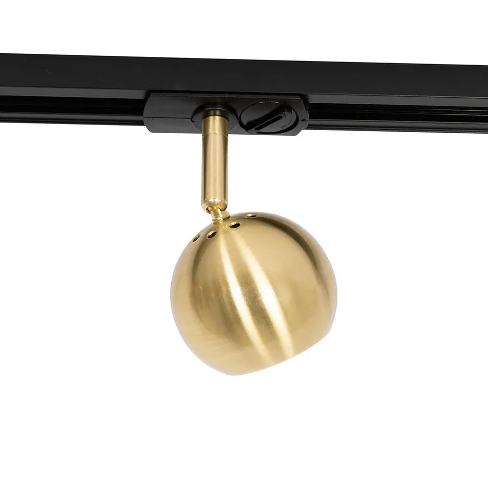 Qazqa railverlichting set iconic gissi goudkleurig gu10