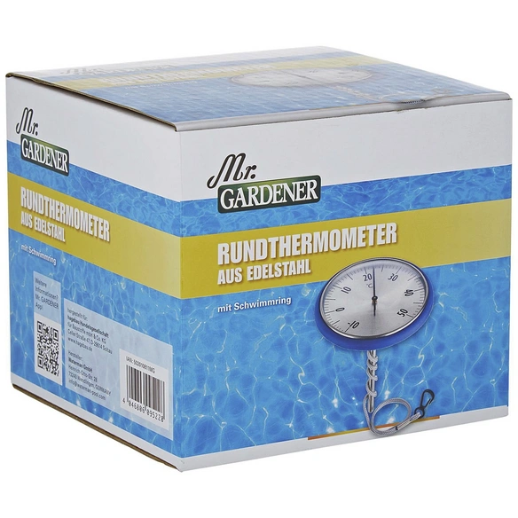 Schwimmbadthermometer, Kunststoff, blau