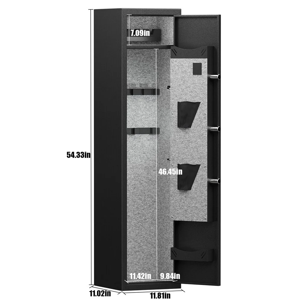 3-4 Gun Safe for Rifles&Pistols,High Security Metal Rifle Safe Locker