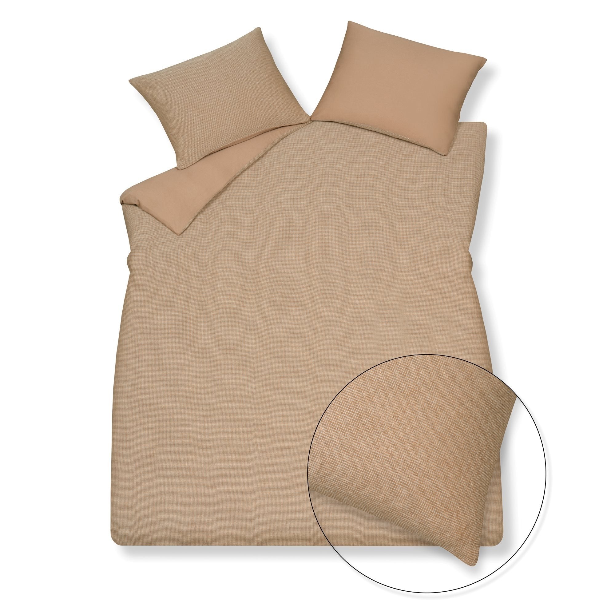 Pure 85 Dekbedovertrek Praline   200 x 200 220 cm   Bruin
