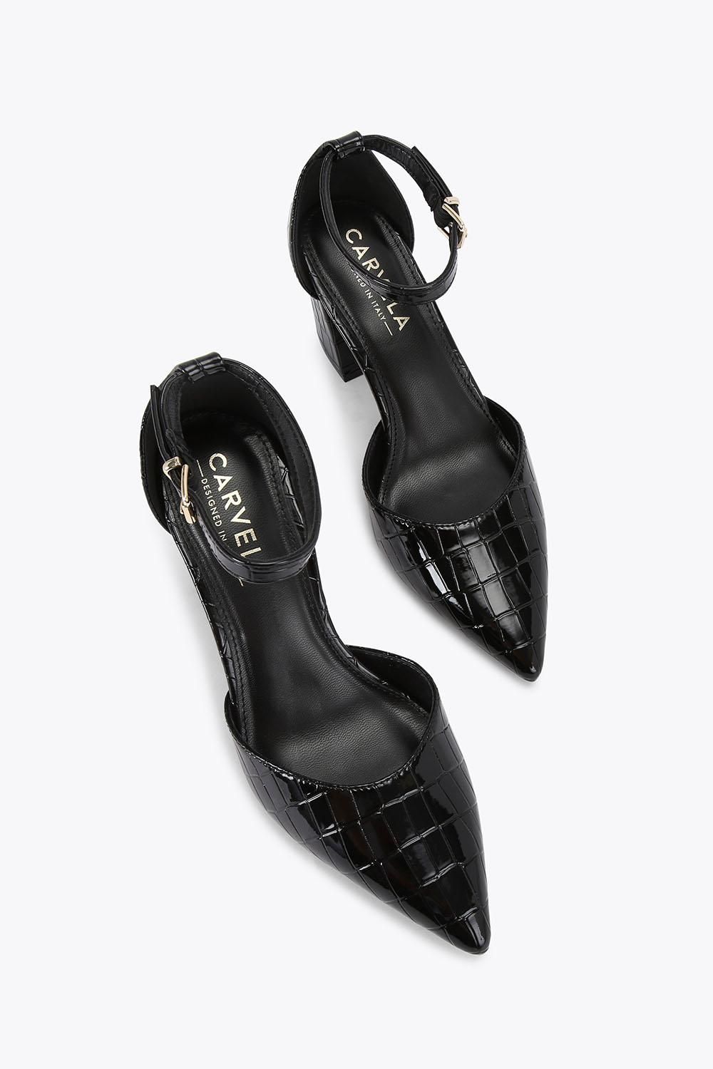 Carvela Refined Court' Croc Print Heels