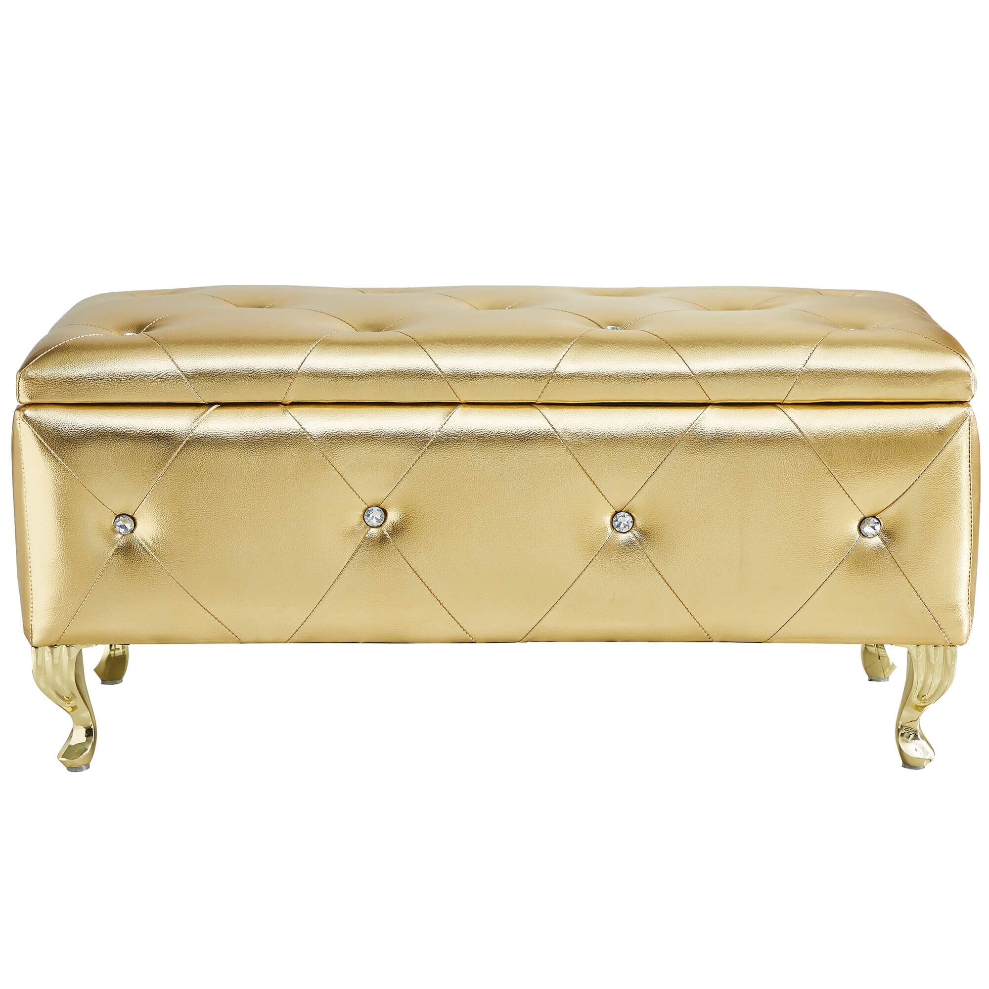 Farmhouse Style Fabric Solid Wood Storage Bench with Flip Top