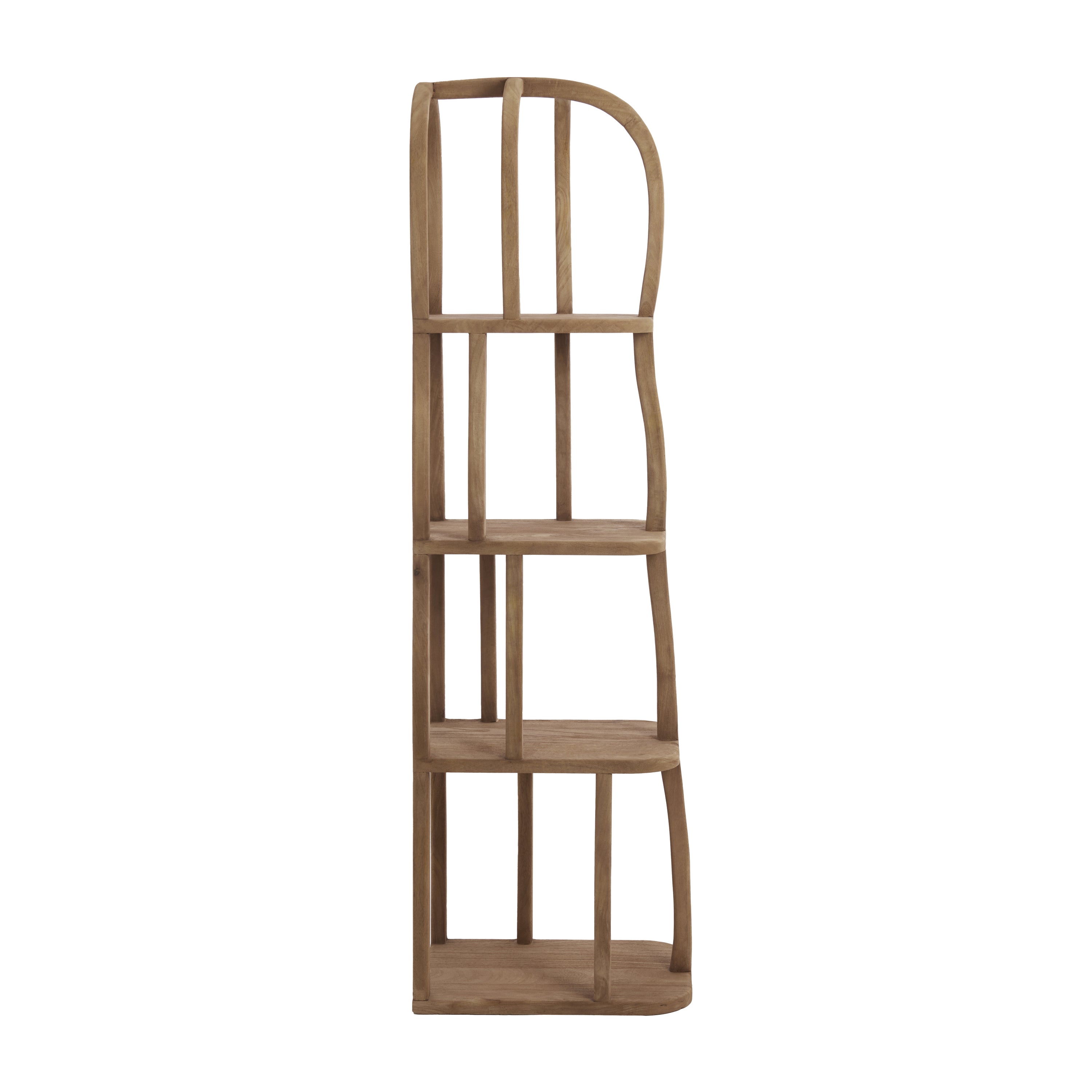 Light&living Kast open 53x40x175 cm LOWE hout mat grijs-bruin