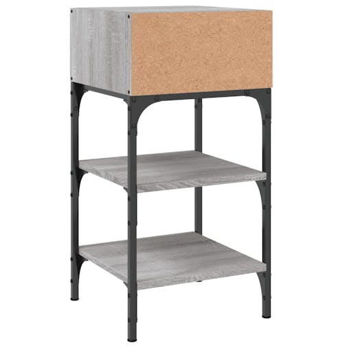 NNEVL Bedside Tables 2 pcs Grey Sonoma 35x34.5x70 cm Engineered Wood
