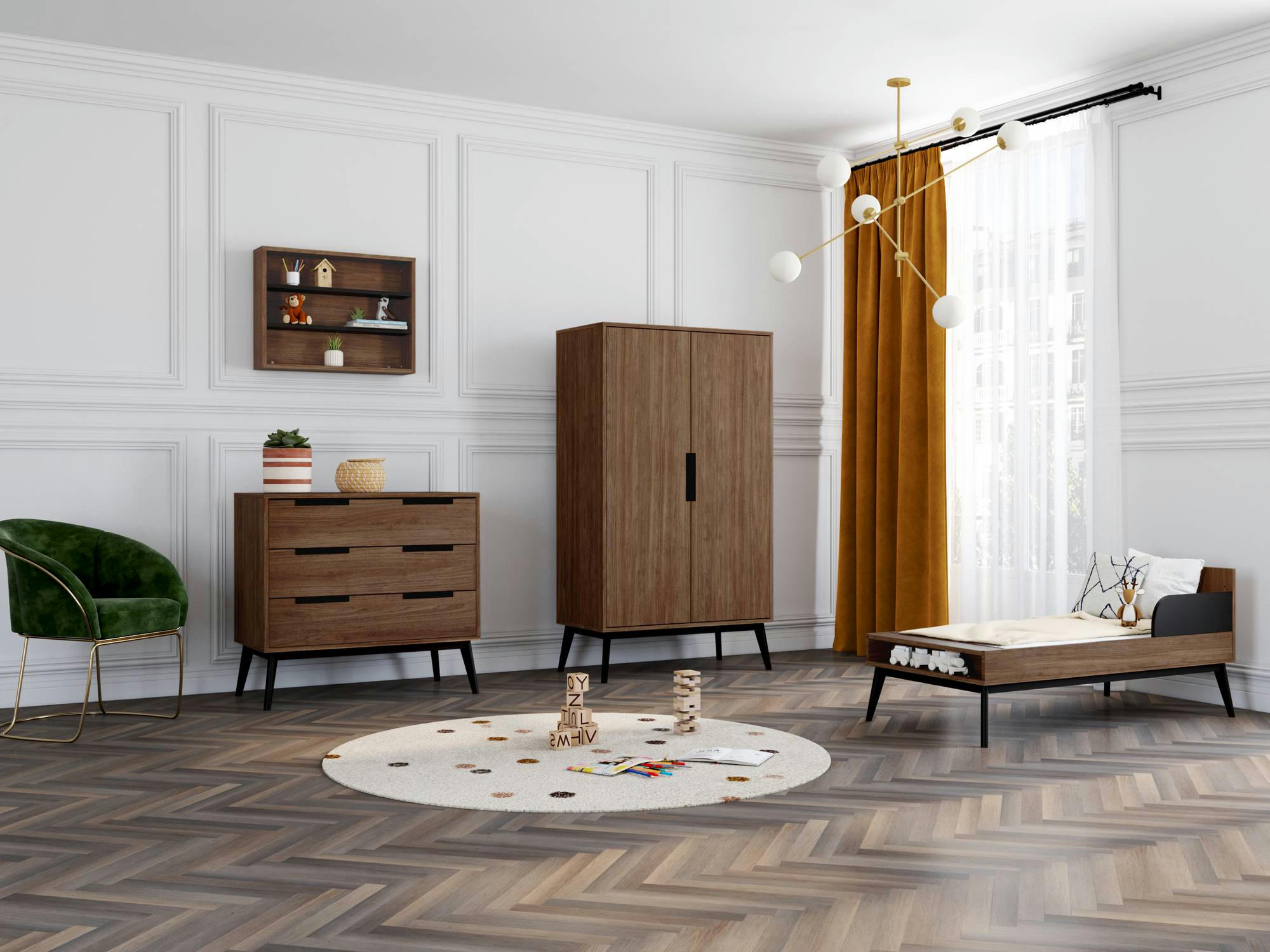 SIA - Armoire 2 portes effet bois