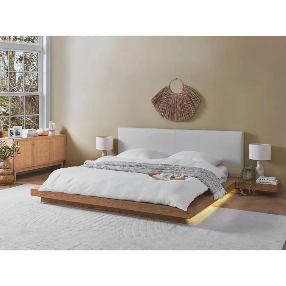 ZEN - Tweepersoonsbed LED - Lichthout - 180 x 200 cm - MDF