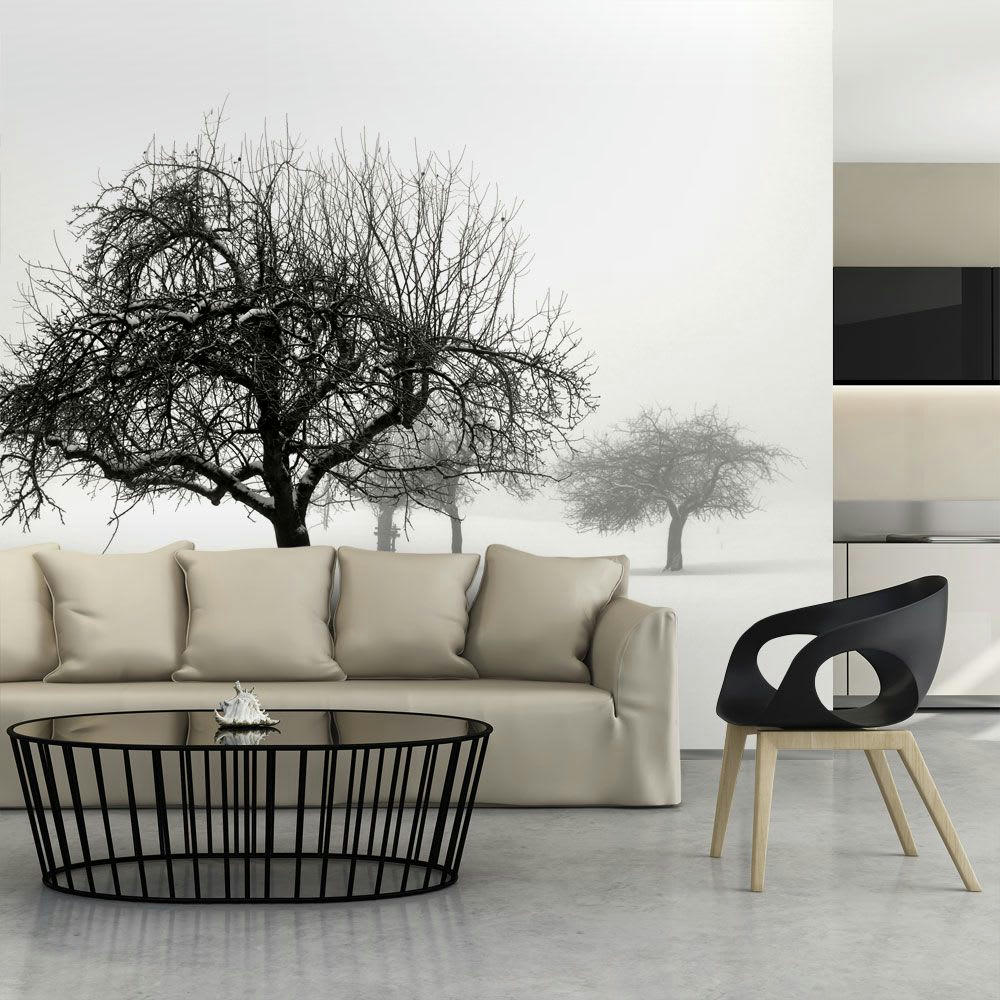 - Papier peint panoramique arbres hiver 350x270 cm
