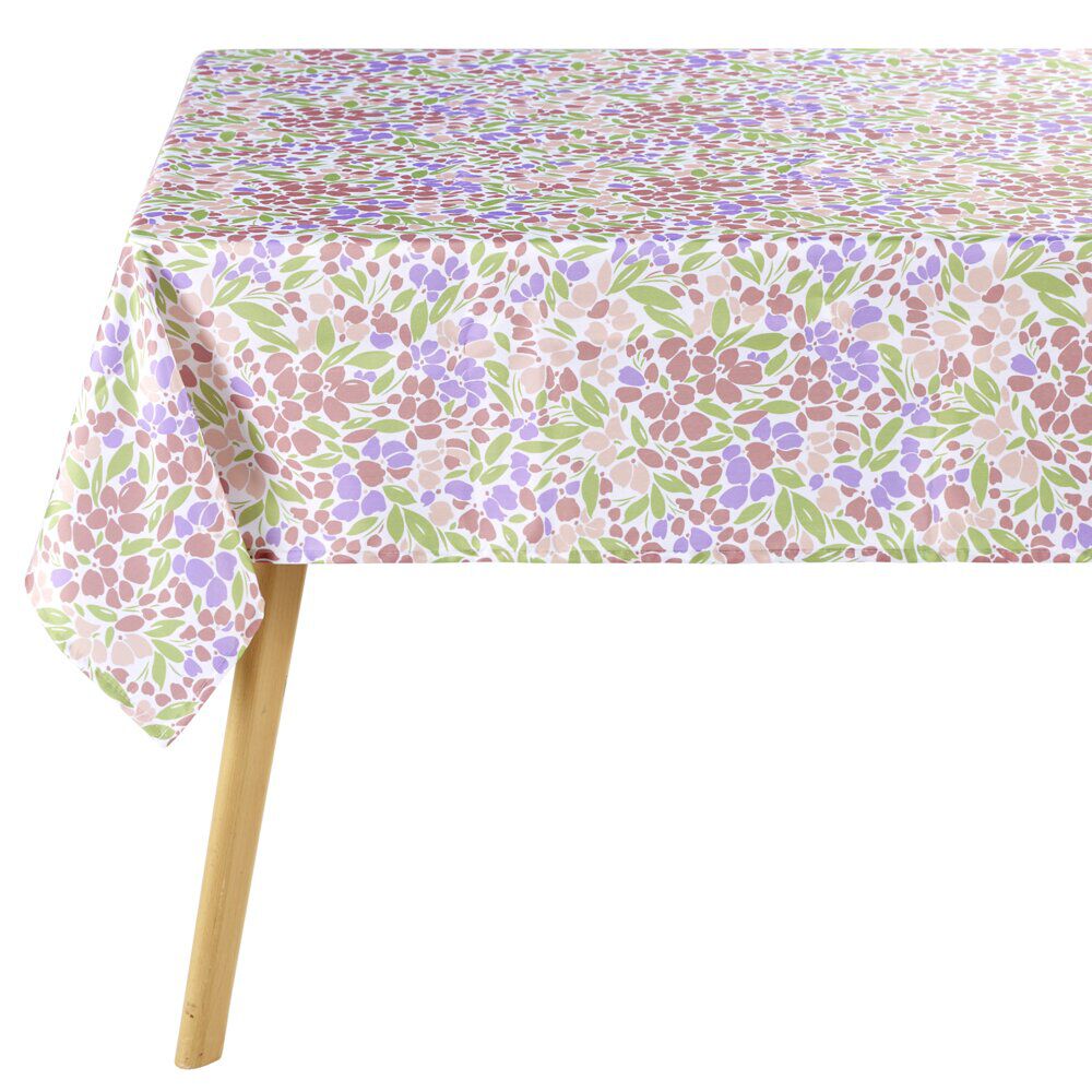 Nappe en tissu motif floral pastel 150x250cm