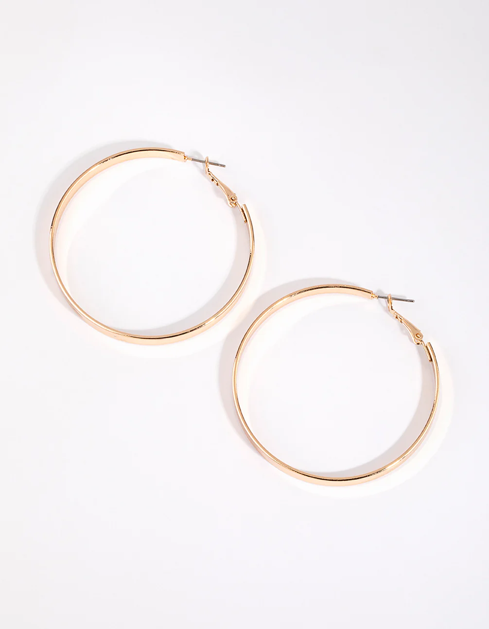 Gold Flat Hoop Earrings