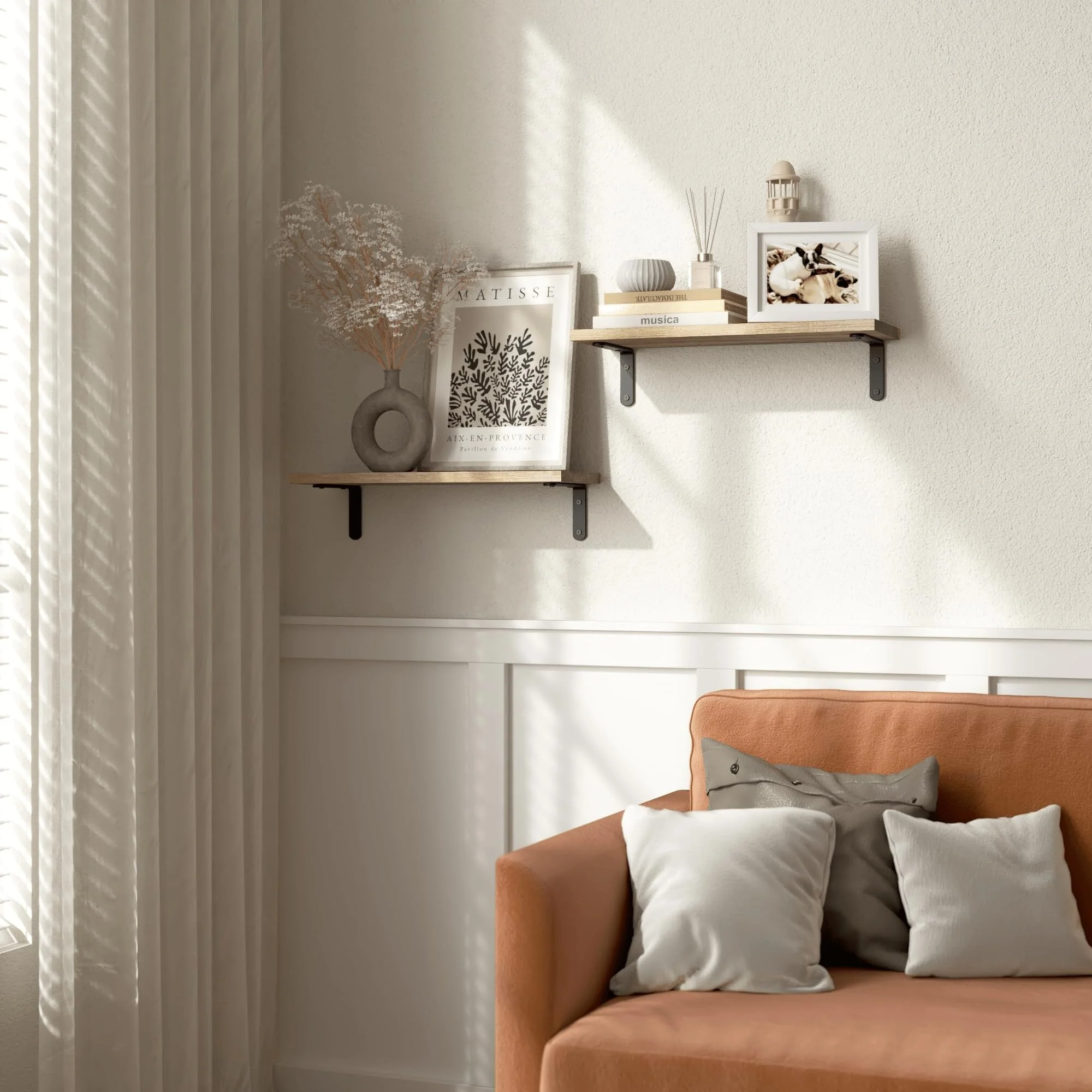 Farmhouse Style Floating Shelf for Wall Décor