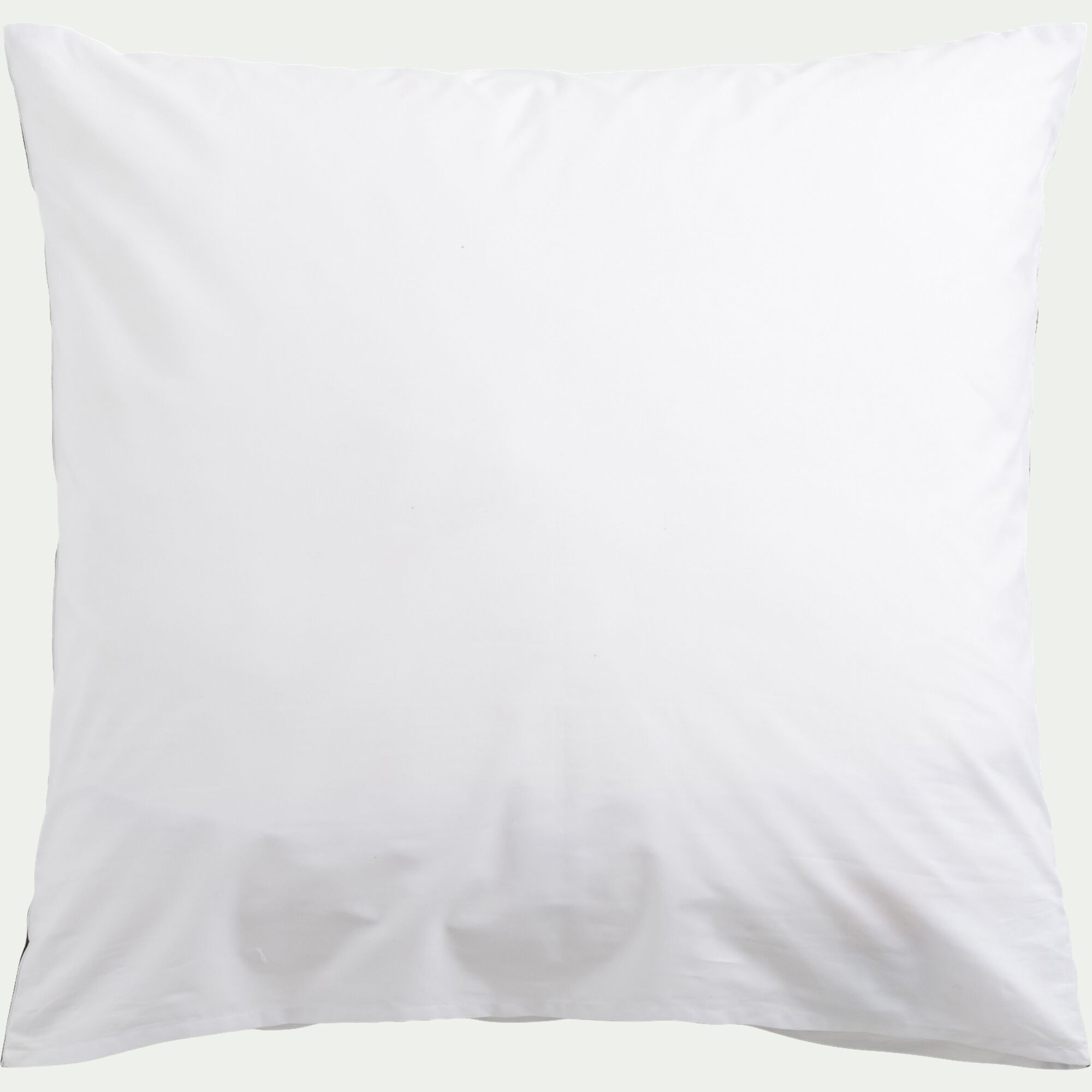 KISSOS - Lot de 2 taies d'oreiller en percale de coton 65x65cm - blanc