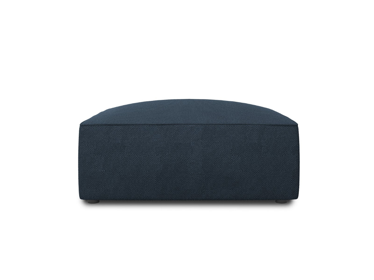 Micadoni Poef Ruby structurele stof, marineblauw - 93x93x40cm