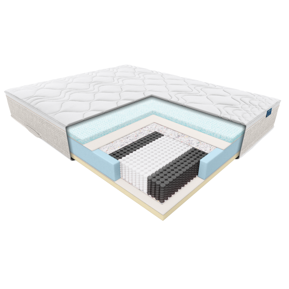 Materac Nolli Janpol 100x200 cm Biaxial Grey