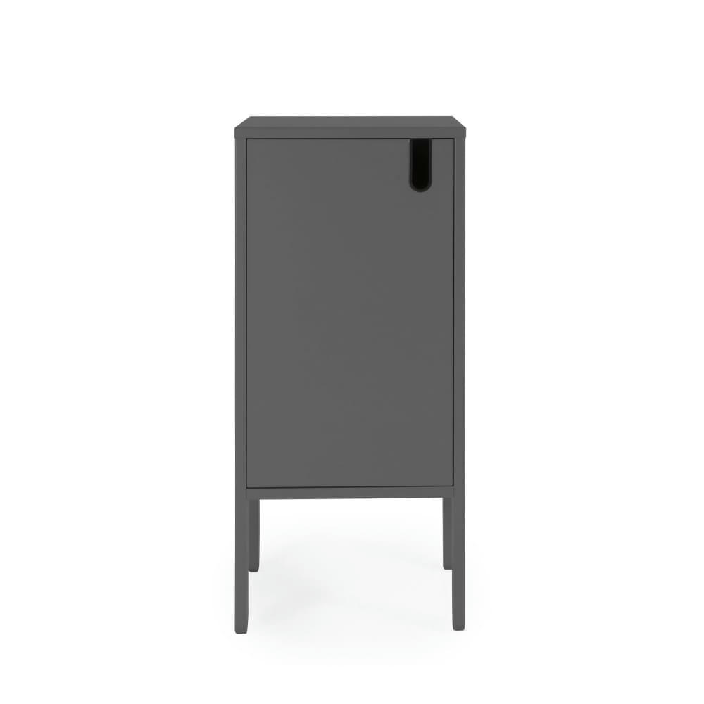 UNO - Petit meuble de rangement en bois H89cm gris anthracite