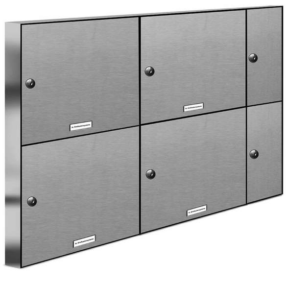 Briefkasten, Parteien: 4, Zaundurchwurf, BxHxT: 153,307 x 79,8 x 11,6 cm