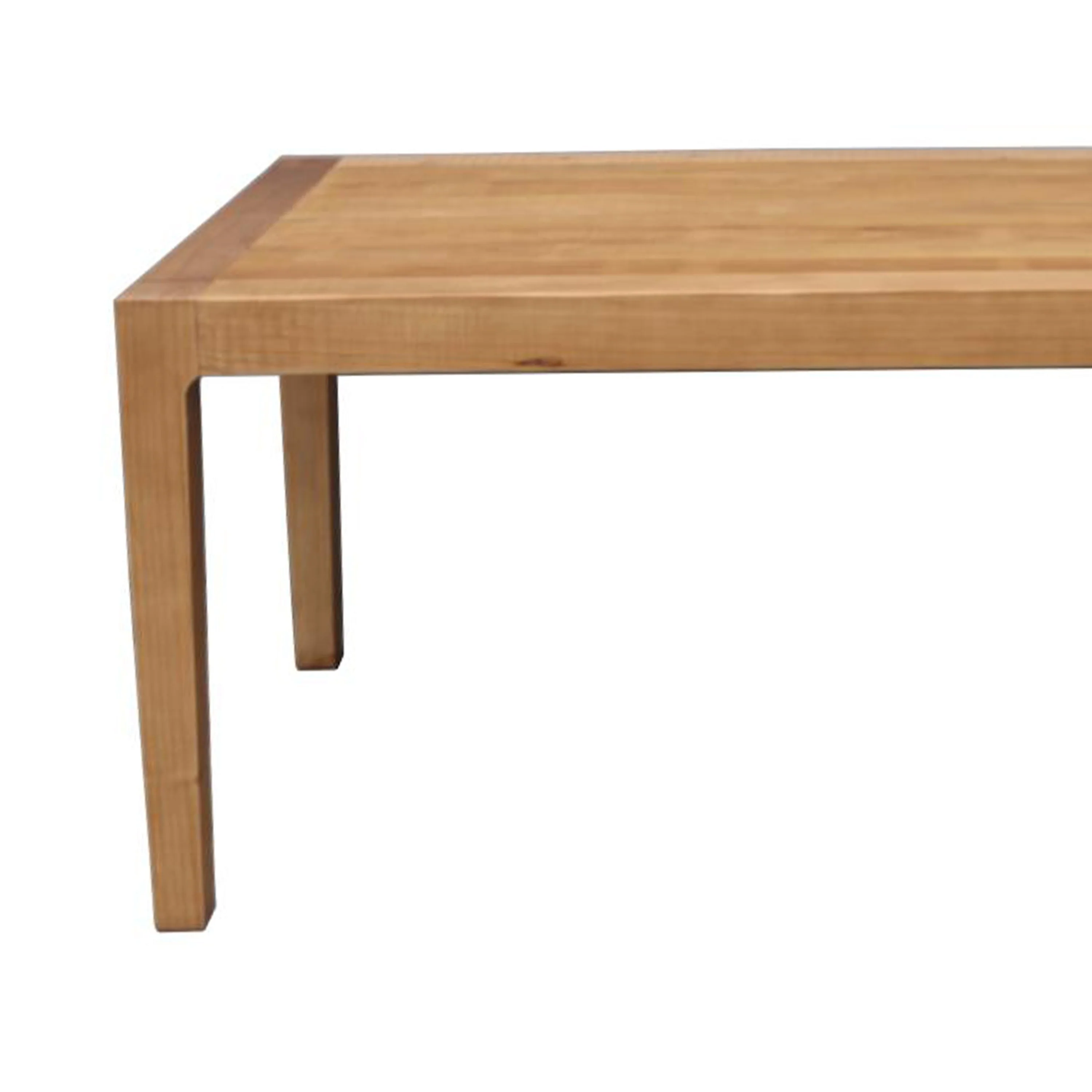 Tuley Dining Table, Pine Wood, Natural Brown, 71 Inch Rectangular Top