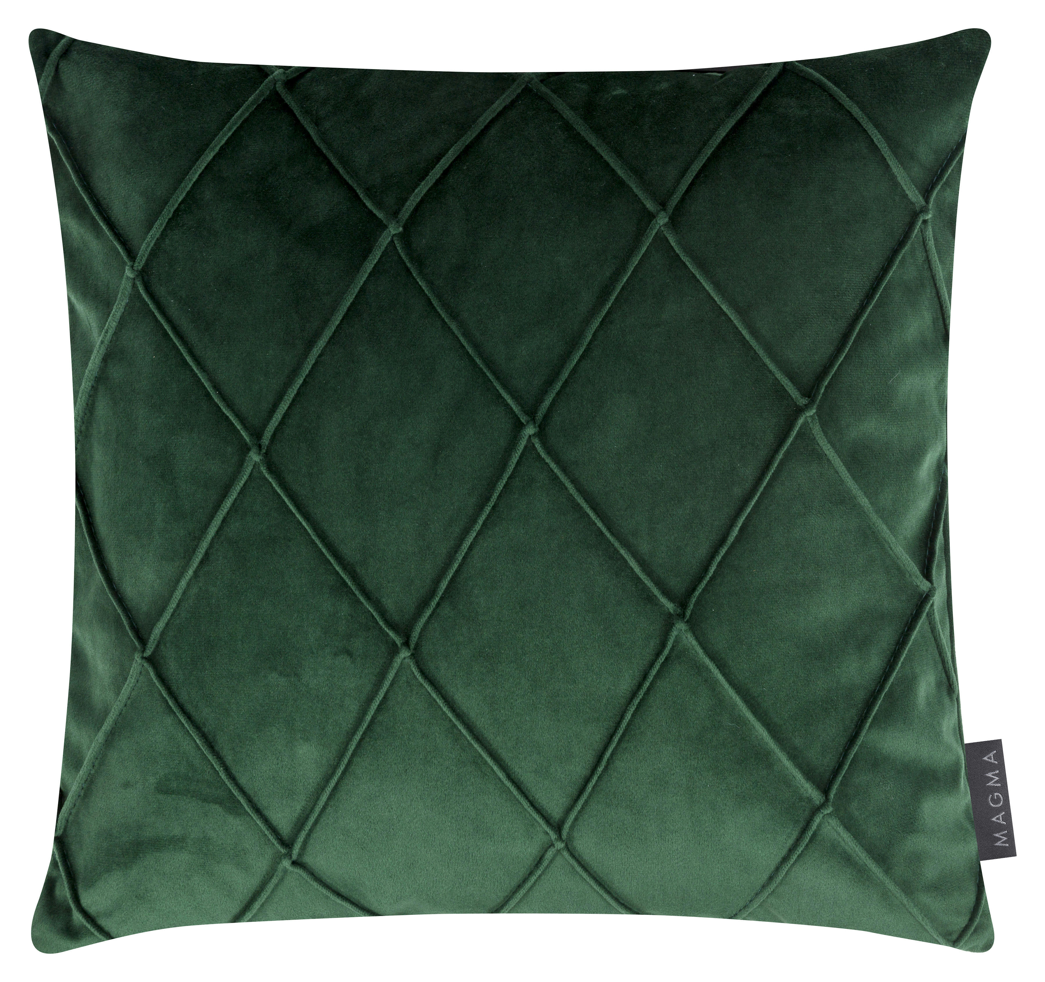 NOBLESS - Housses de coussin velours relief pli cousu vert 40x40-Lot de 2