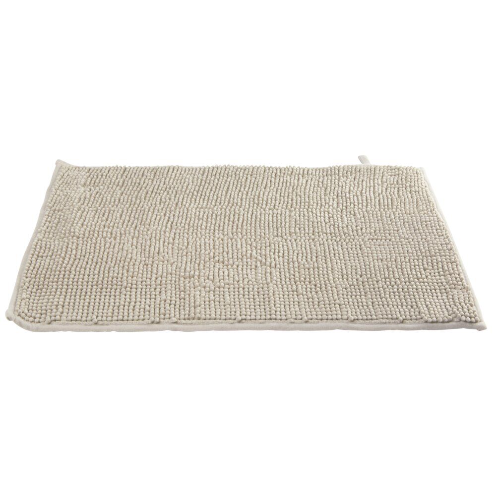 Tapis de salle de bain chenille taupe 65x45 cm