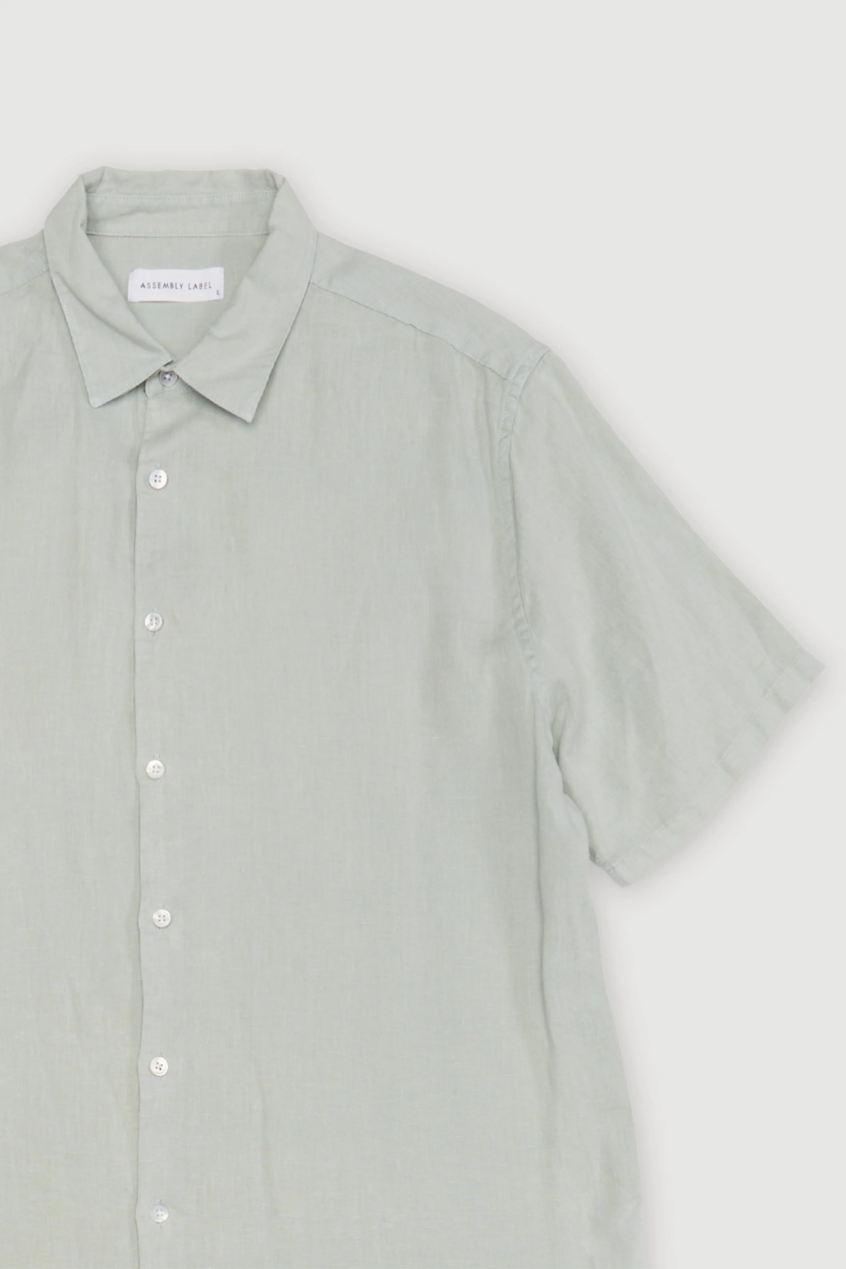 Re-Worn Mens Linen Short Sleeve Shirt