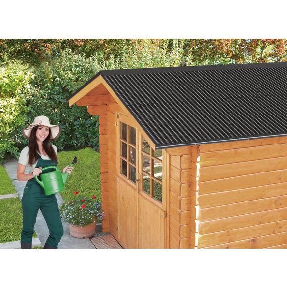 Wellplatte, »Guttanit «, Sinusprofil, LxBxH: 120x90x0,25 cm, schwarz