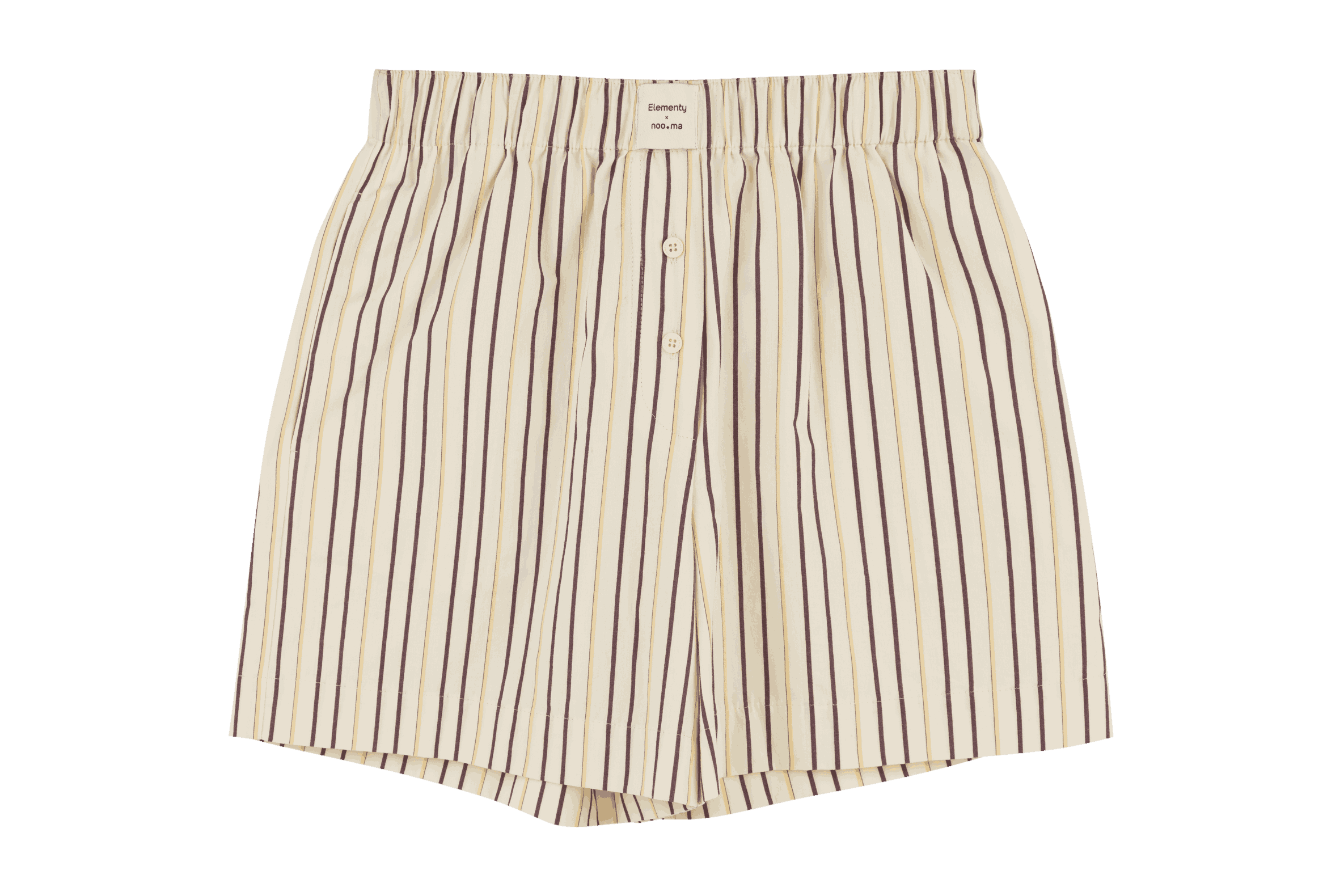 noo.ma Tala pyjamashorts - 100% biologisch katoen, gestreept, Yellow