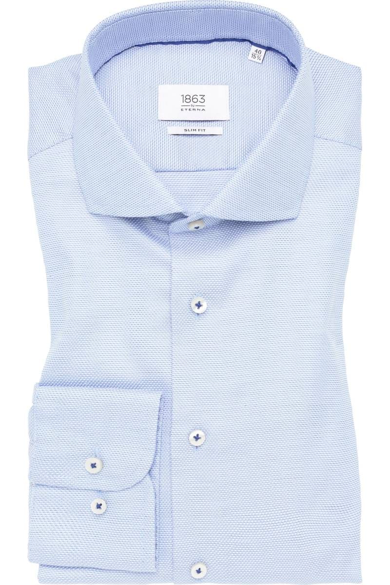 ETERNA 1863 Slim Fit Hemd hellblau, Strukturiert