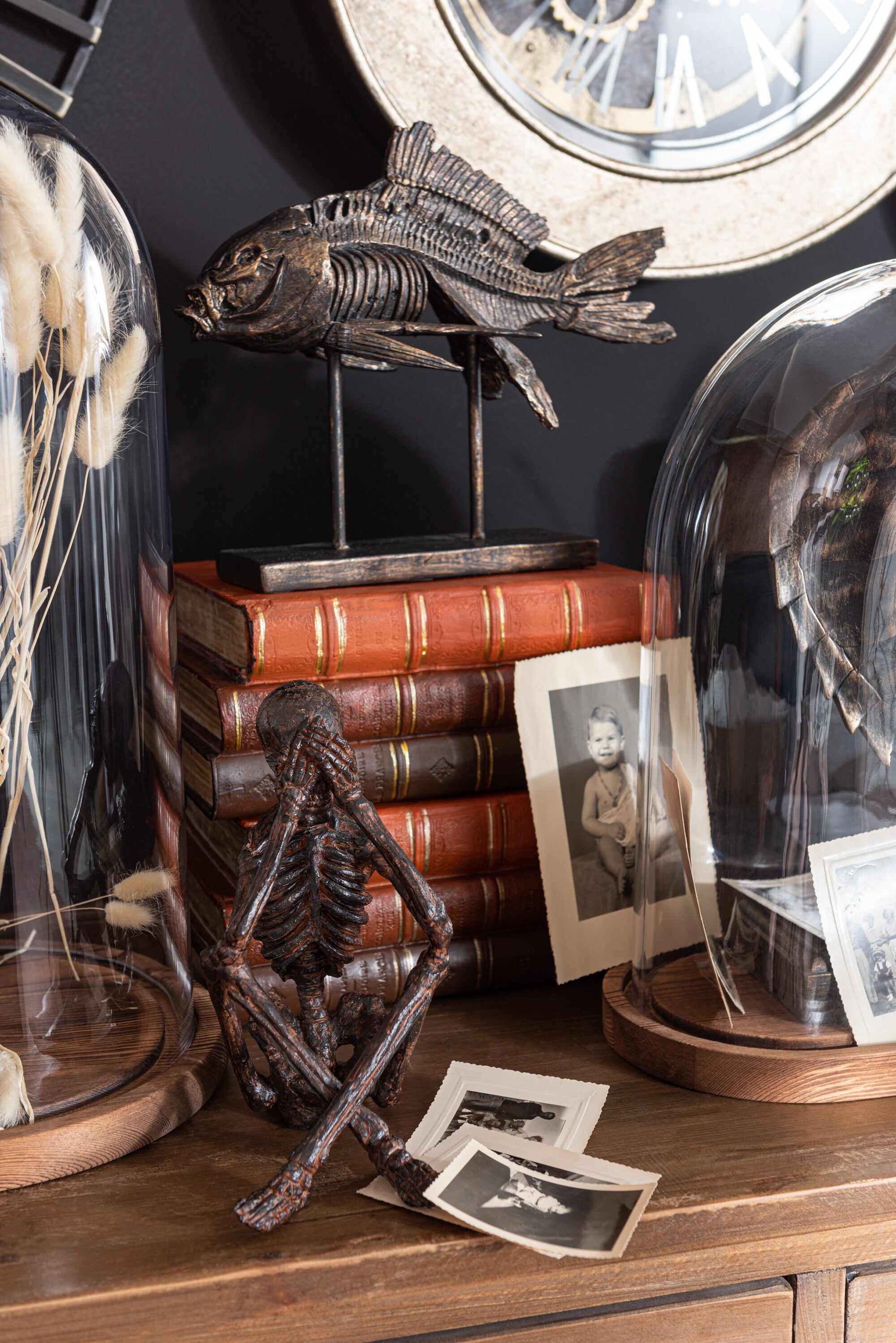 J-Line decoratie Boeken - polyresin - bruin - large
