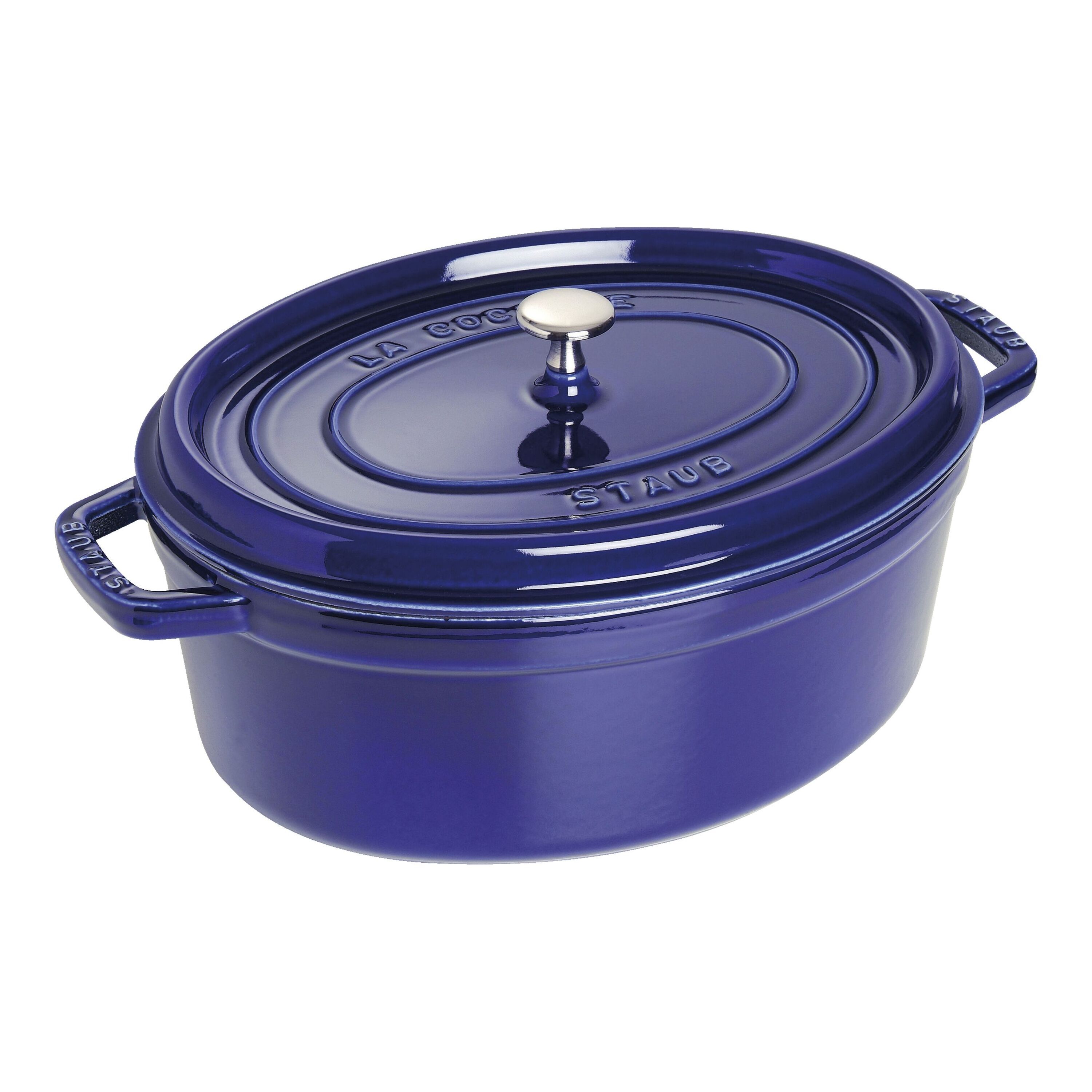 31 cm oval Cast iron Cocotte dark-blue